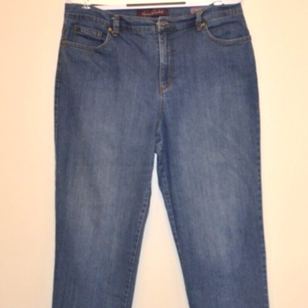Gloria Vanderbilt Amanda High Rise Women's Blue Jeans Size 16 Short